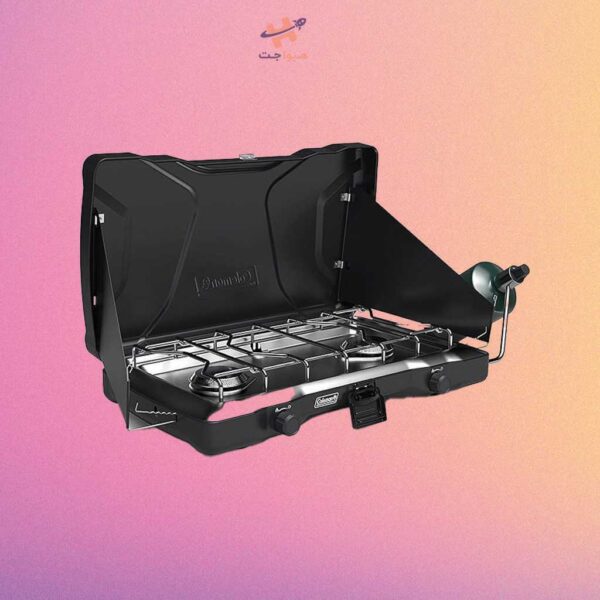 ‏ اجاق گاز کمپینگ پروپان Coleman Triton2 Burner ، مشکی مات ، 2157352 ، اجاق گاز تریتون ، 15.9 اینچ. 7.8 اینچ؛ 24.8 اینچ ‏