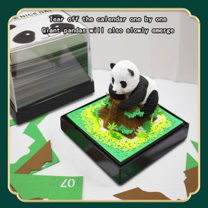 تقویم سه بعدی طرح پاندا نشسته