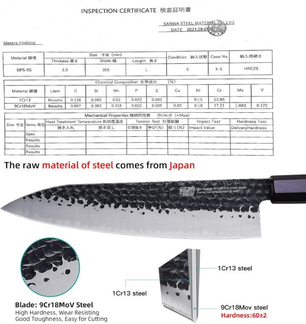 چاقوی آشپزخانه ژاپنی 8 اینچی FINDKING