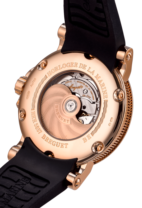 Marine Dual Time Rose Gold Watch 5857BR/Z2/5ZU