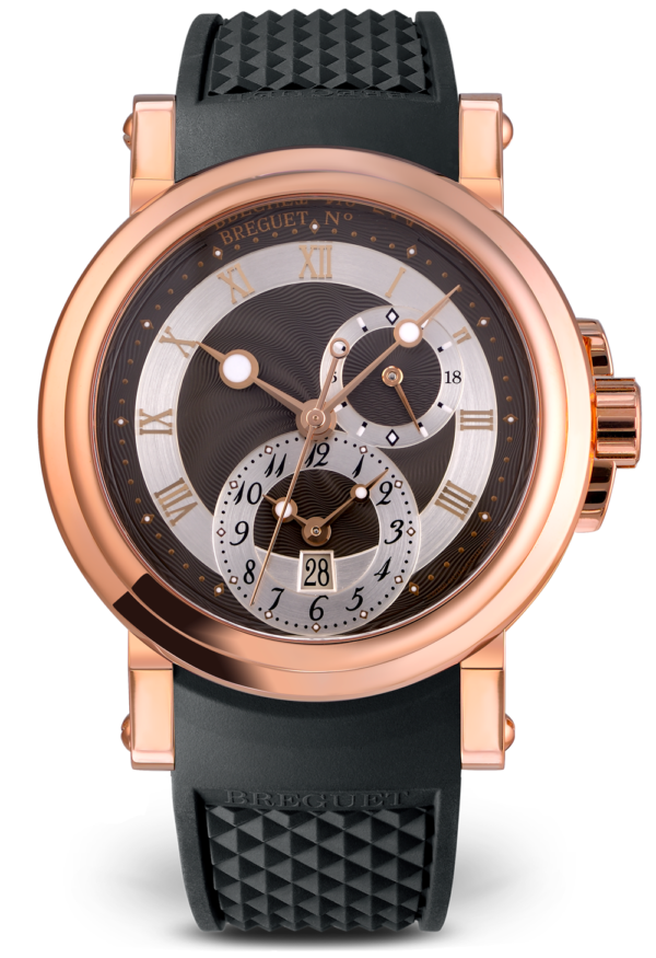 Marine Dual Time Rose Gold Watch 5857BR/Z2/5ZU