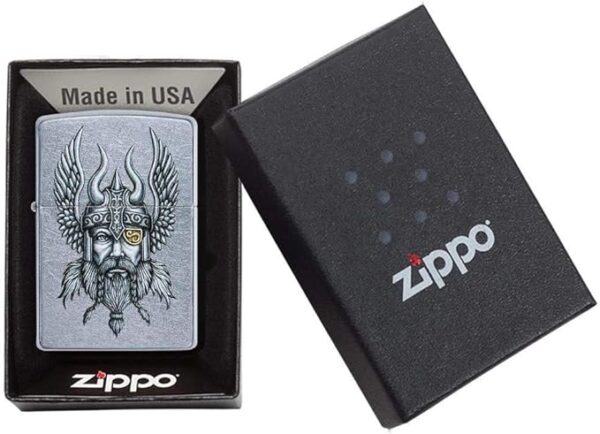 فندک ضدباد زپو با طرح وایکینگ نوردیک zippo