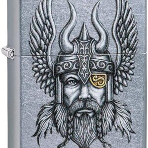 فندک ضدباد زپو با طرح وایکینگ نوردیک zippo