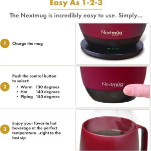 Temperature-Controlled, Self-Heating Coffee Mug (Dusty Rose - 14 oz.)