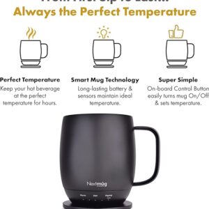 Temperature-Controlled, Self-Heating Coffee Mug (Dusty Rose - 14 oz.)