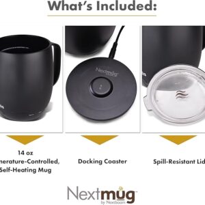 Temperature-Controlled, Self-Heating Coffee Mug (Dusty Rose - 14 oz.)