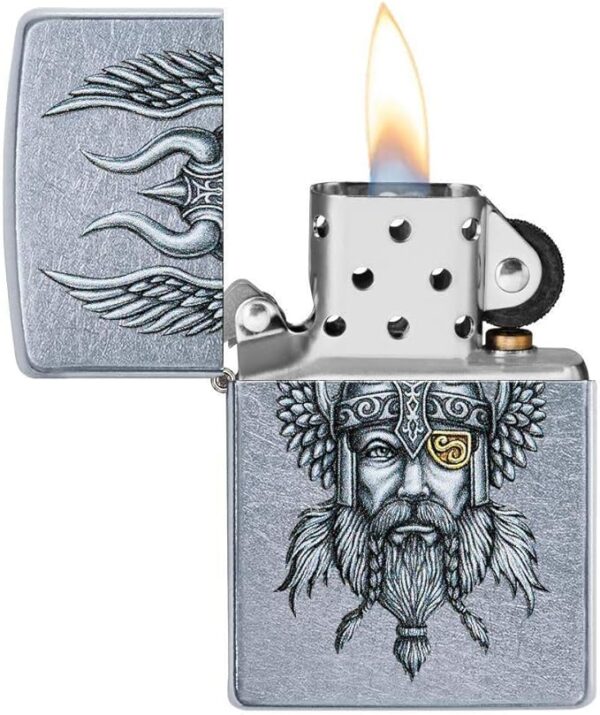 فندک ضدباد زپو با طرح وایکینگ نوردیک zippo