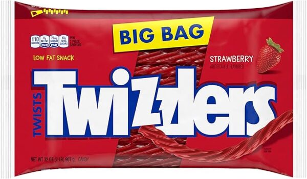 آب‌نبات ژله‌ای با طعم توت‌فرنگی توئیزلرز TWIZZLERS