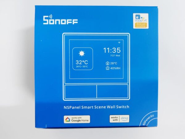 کلید هوشمند دو پل دیواری Sonoff NSPanel-EU Wi-Fi 2 Gang