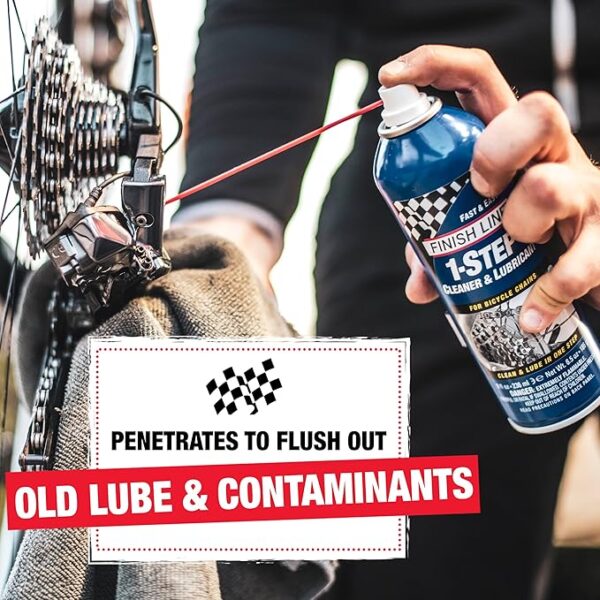 Finish Line 1-Step Bicycle Chain Cleaner & Lubricant | تمیزکننده و روغن‌زنجیر یک‌مرحله‌ای فینیش‌لاین