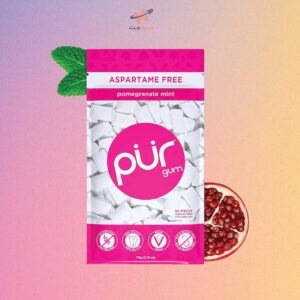 آدامس بدون شکر با طعم انار و نعنا پور گام PUR Gum