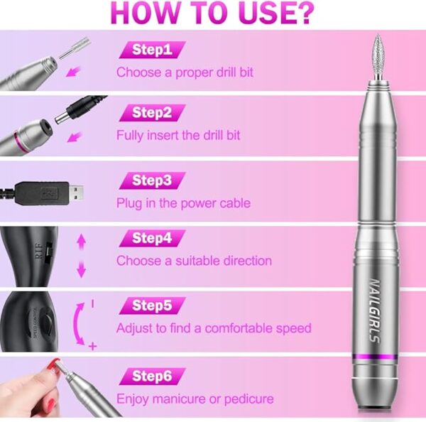 سوهان برقی ناخن نیل گرلز NAILGIRLS